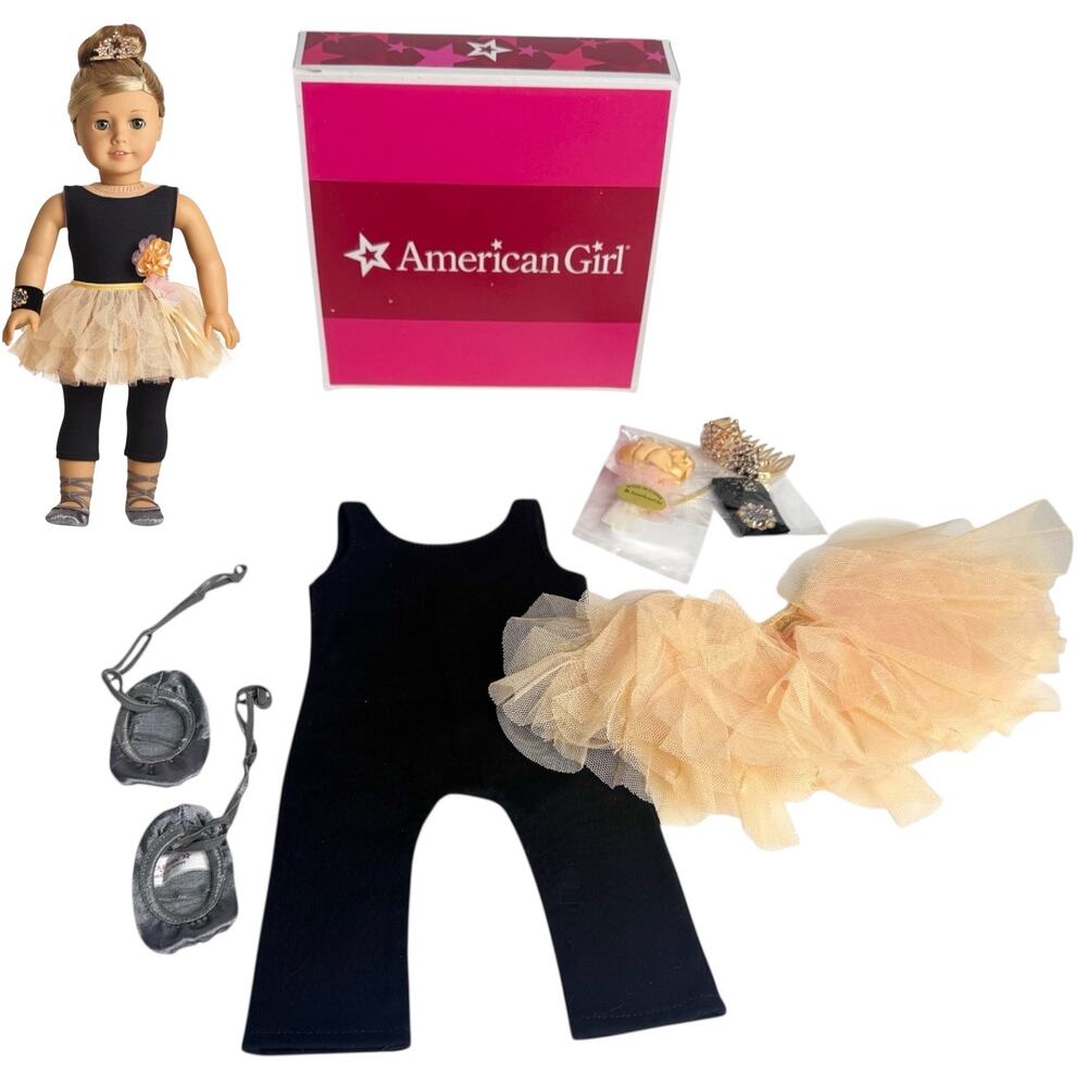 American Girl Isabelle Performance Set Unitard Corsage Tutu Corsage Shoes Tiara
